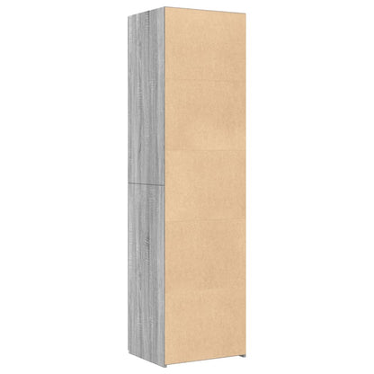 Hoge kast 50x42,5x185 cm bewerkt hout grijs sonoma eikenkleurig