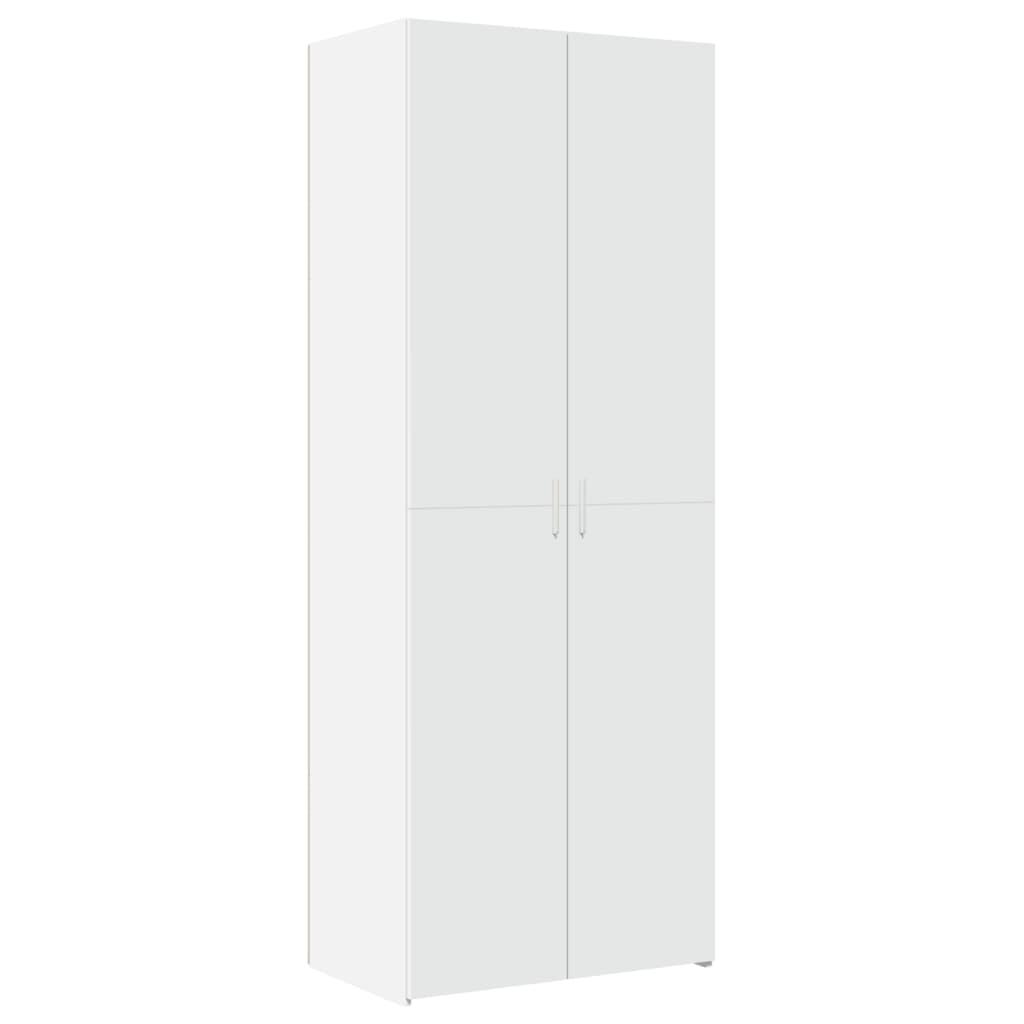 Hoge kast 70x42,5x185 cm bewerkt hout wit