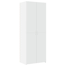 Hoge kast 70x42,5x185 cm bewerkt hout wit