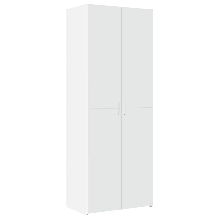 Hoge kast 70x42,5x185 cm bewerkt hout wit