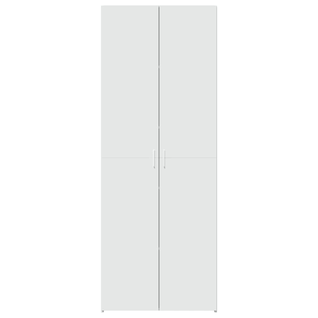 Hoge kast 70x42,5x185 cm bewerkt hout wit