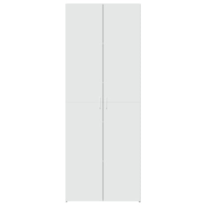 Hoge kast 70x42,5x185 cm bewerkt hout wit