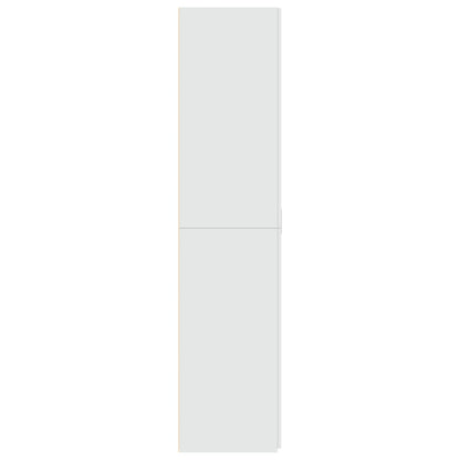 Hoge kast 70x42,5x185 cm bewerkt hout wit