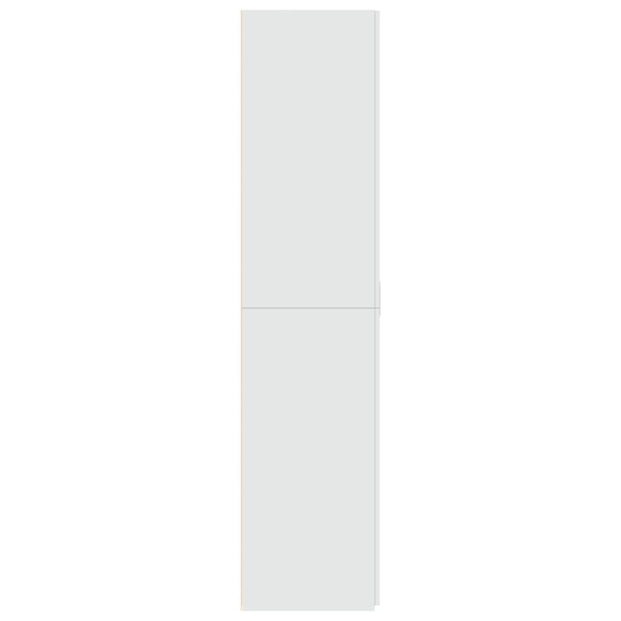 Hoge kast 70x42,5x185 cm bewerkt hout wit
