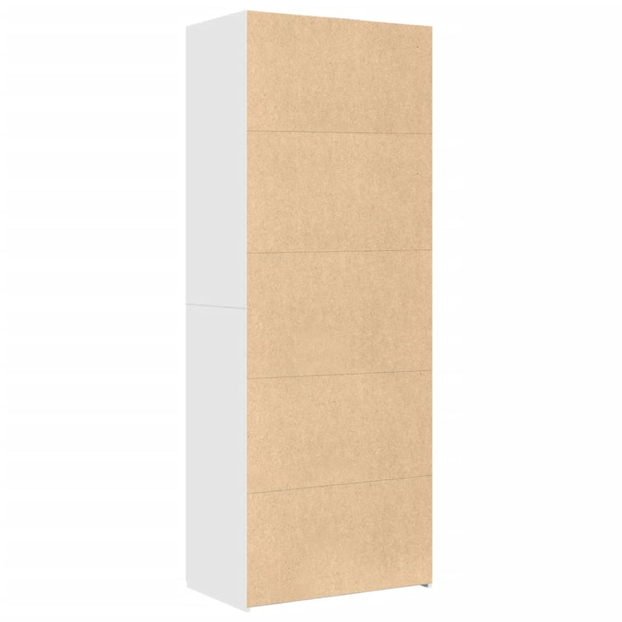 Hoge kast 70x42,5x185 cm bewerkt hout wit
