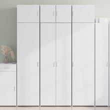 Hoge kast 70x42,5x185 cm bewerkt hout wit