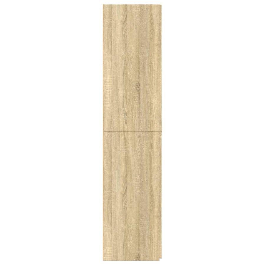 Hoge kast 70x42,5x185 cm bewerkt hout sonoma eikenkleurig