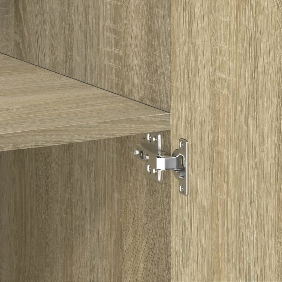 Hoge kast 70x42,5x185 cm bewerkt hout sonoma eikenkleurig