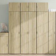 Hoge kast 70x42,5x185 cm bewerkt hout sonoma eiken