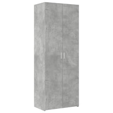 Hoge kast 70x42,5x185 cm bewerkt hout betongrijs