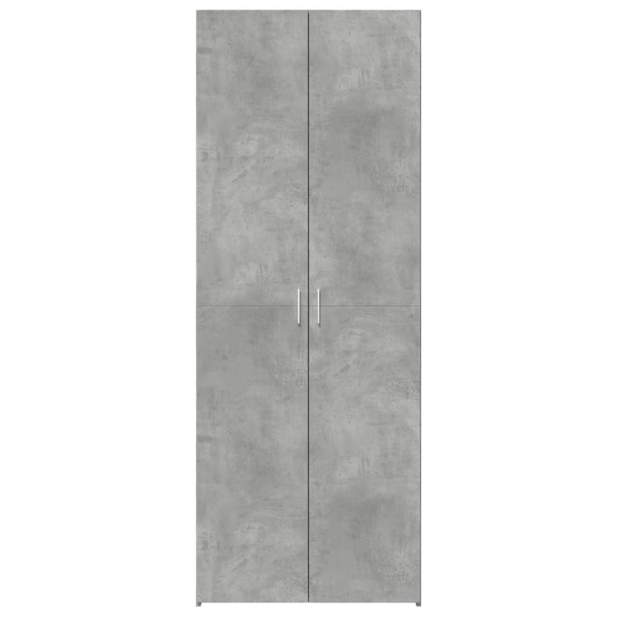 Hoge kast 70x42,5x185 cm bewerkt hout betongrijs