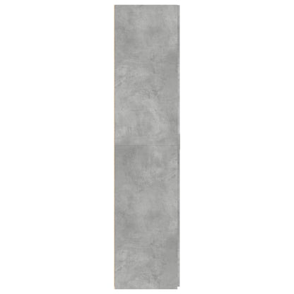 Hoge kast 70x42,5x185 cm bewerkt hout betongrijs