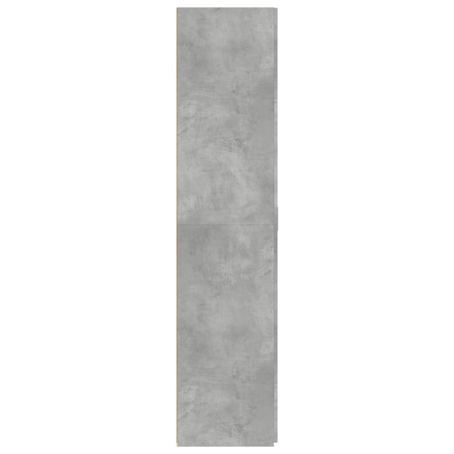 Hoge kast 70x42,5x185 cm bewerkt hout betongrijs