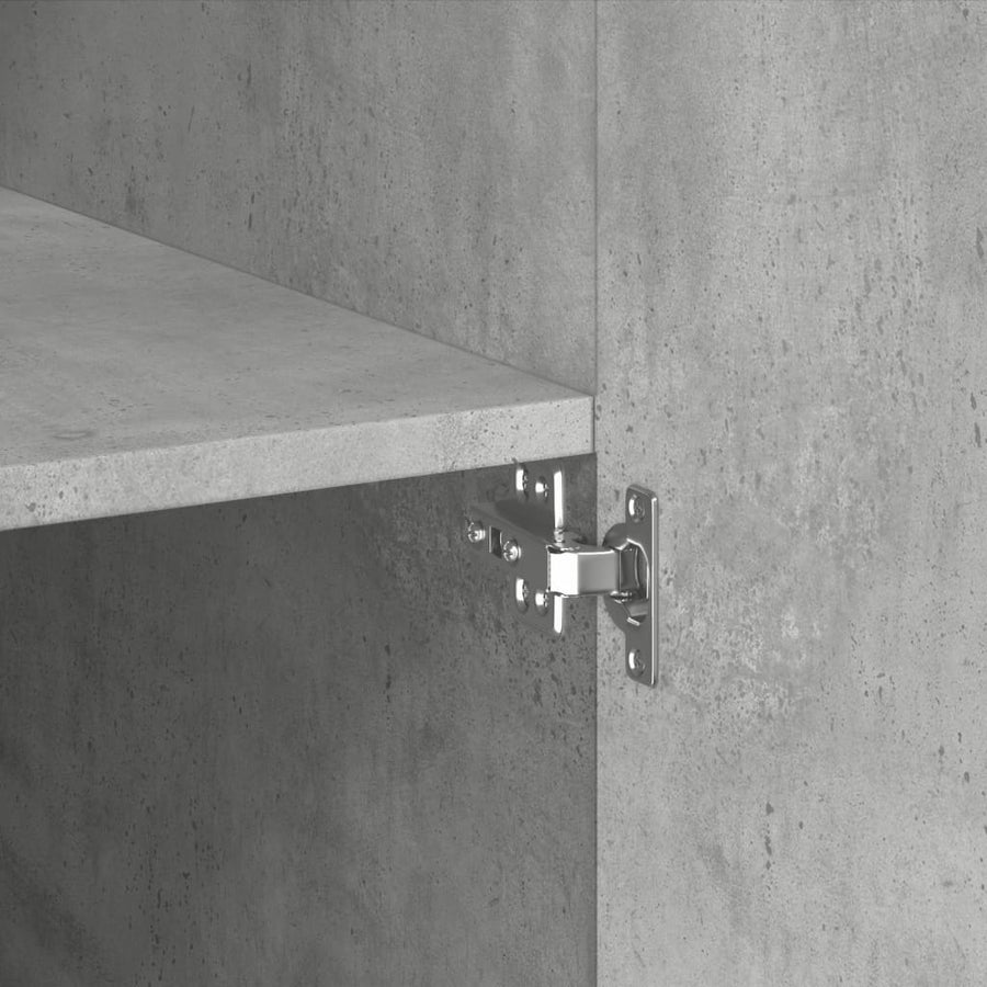 Hoge kast 70x42,5x185 cm bewerkt hout betongrijs