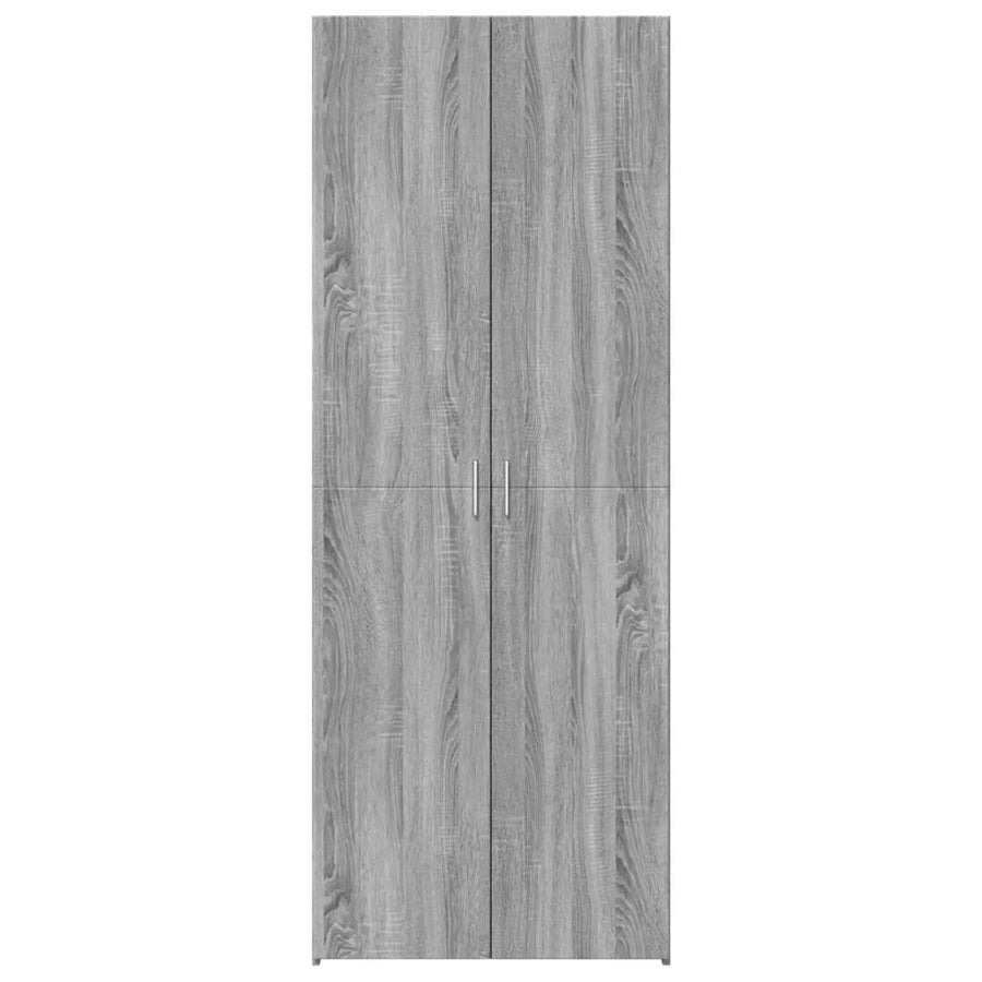 Hoge kast 70x42,5x185 cm bewerkt hout grijs sonoma eikenkleurig