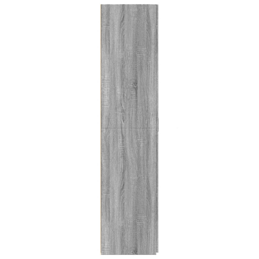 Hoge kast 70x42,5x185 cm bewerkt hout grijs sonoma eikenkleurig