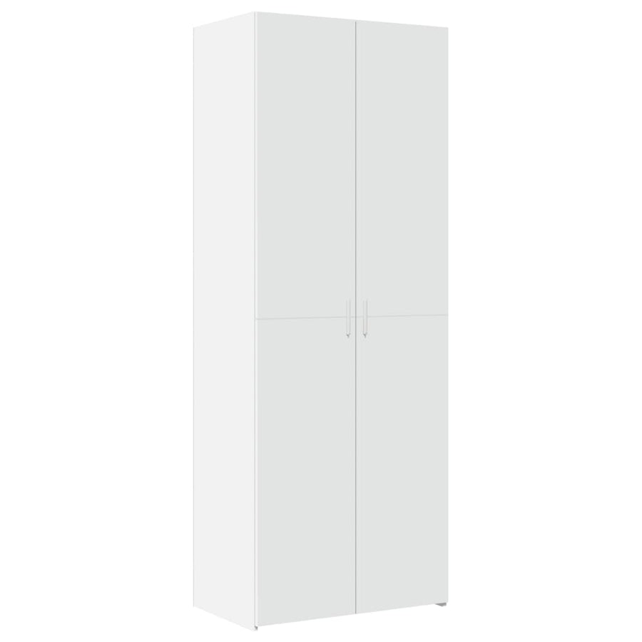 Hoge kast 70x42,5x185 cm bewerkt hout wit
