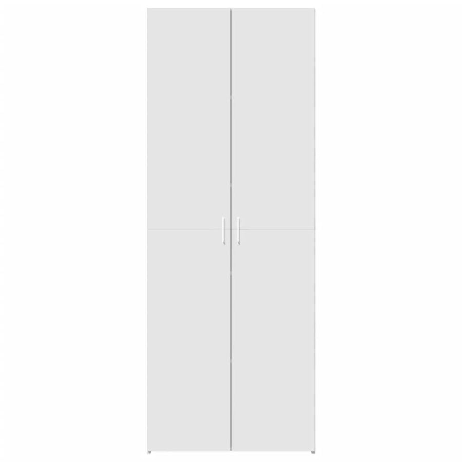 Hoge kast 70x42,5x185 cm bewerkt hout wit