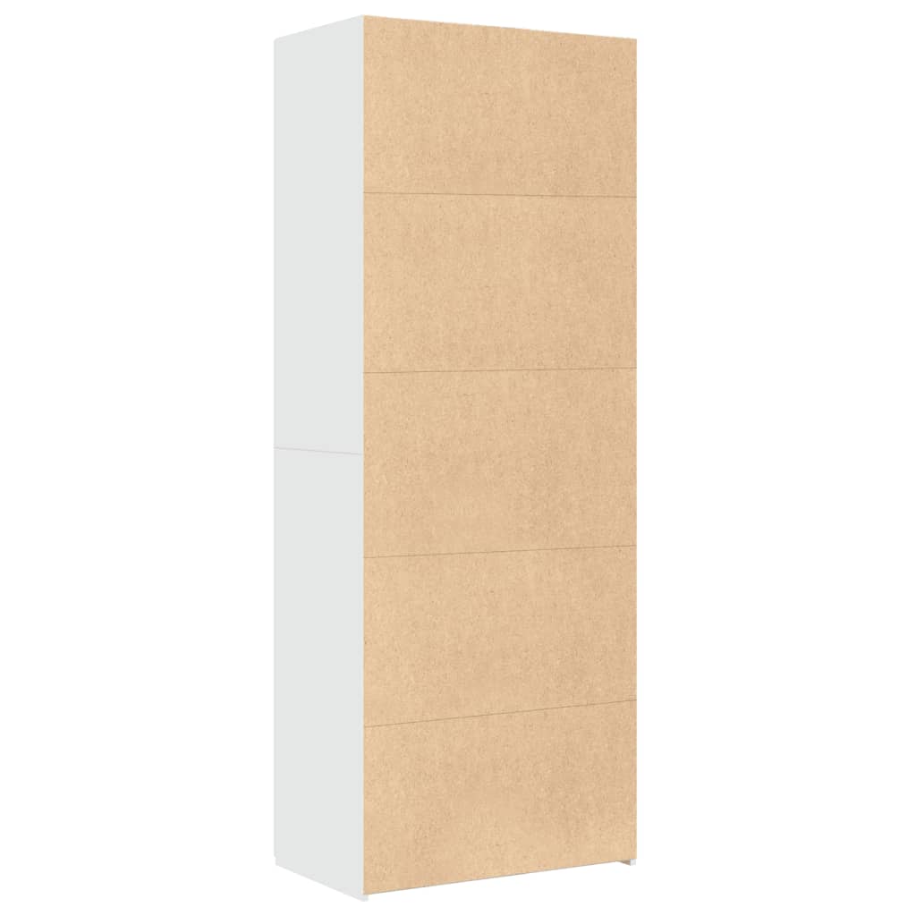 Hoge kast 70x42,5x185 cm bewerkt hout wit