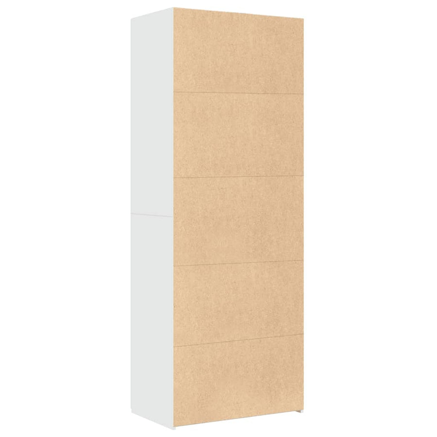 Hoge kast 70x42,5x185 cm bewerkt hout wit