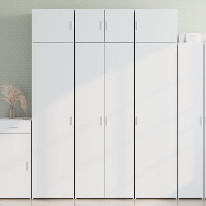 Hoge kast 70x42,5x185 cm bewerkt hout wit