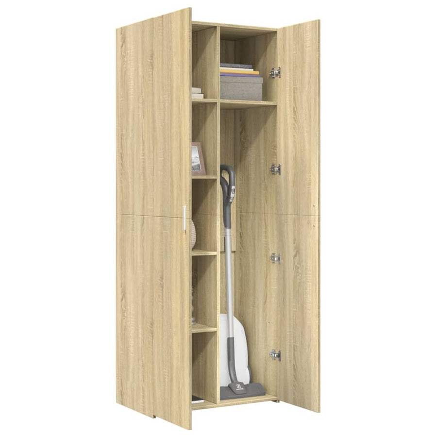 Hoge kast 70x42,5x185 cm bewerkt hout sonoma eikenkleurig