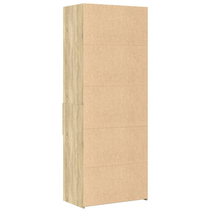 Hoge kast 70x42,5x185 cm bewerkt hout sonoma eikenkleurig