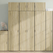 Hoge kast 70x42,5x185 cm bewerkt hout sonoma eiken