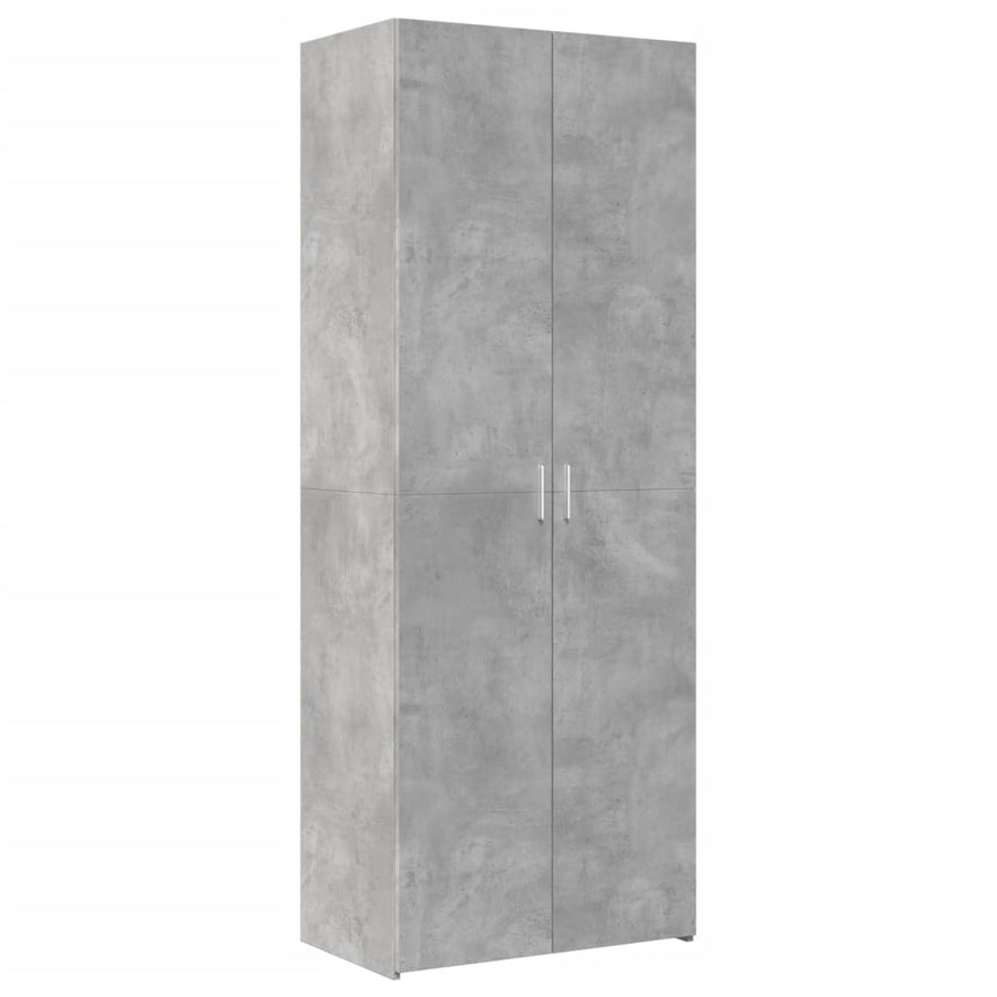 Hoge kast 70x42,5x185 cm bewerkt hout betongrijs