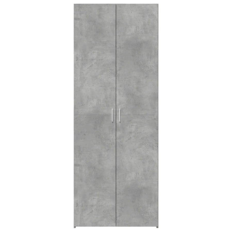 Hoge kast 70x42,5x185 cm bewerkt hout betongrijs