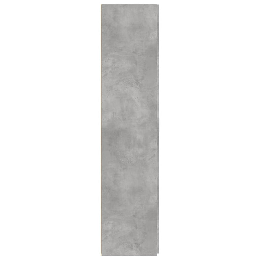 Hoge kast 70x42,5x185 cm bewerkt hout betongrijs