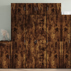 Tall cabinet 70x42.5x185 cm treated smoked oak wood