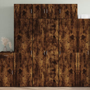 Hoge kast 70x42,5x185 cm bewerkt hout gerookt eiken