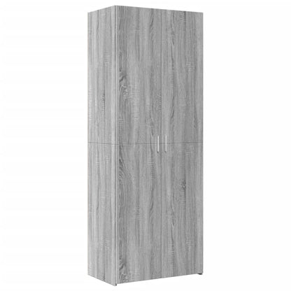 Hoge kast 70x42,5x185 cm bewerkt hout grijs sonoma eikenkleurig