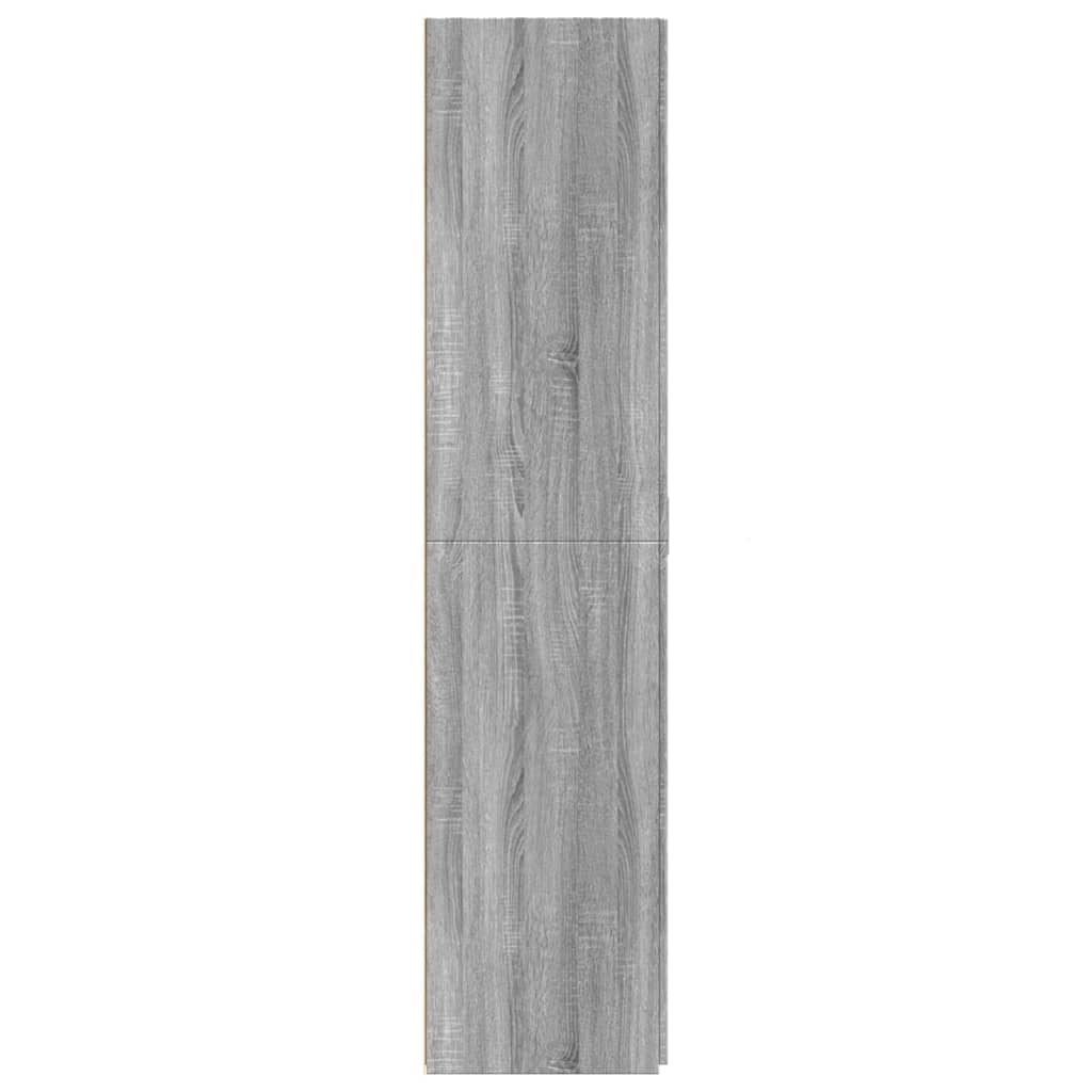 Hoge kast 70x42,5x185 cm bewerkt hout grijs sonoma eikenkleurig