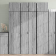 Tall cabinet 70x42.5x185 cm treated wood grey Sonoma oak colour