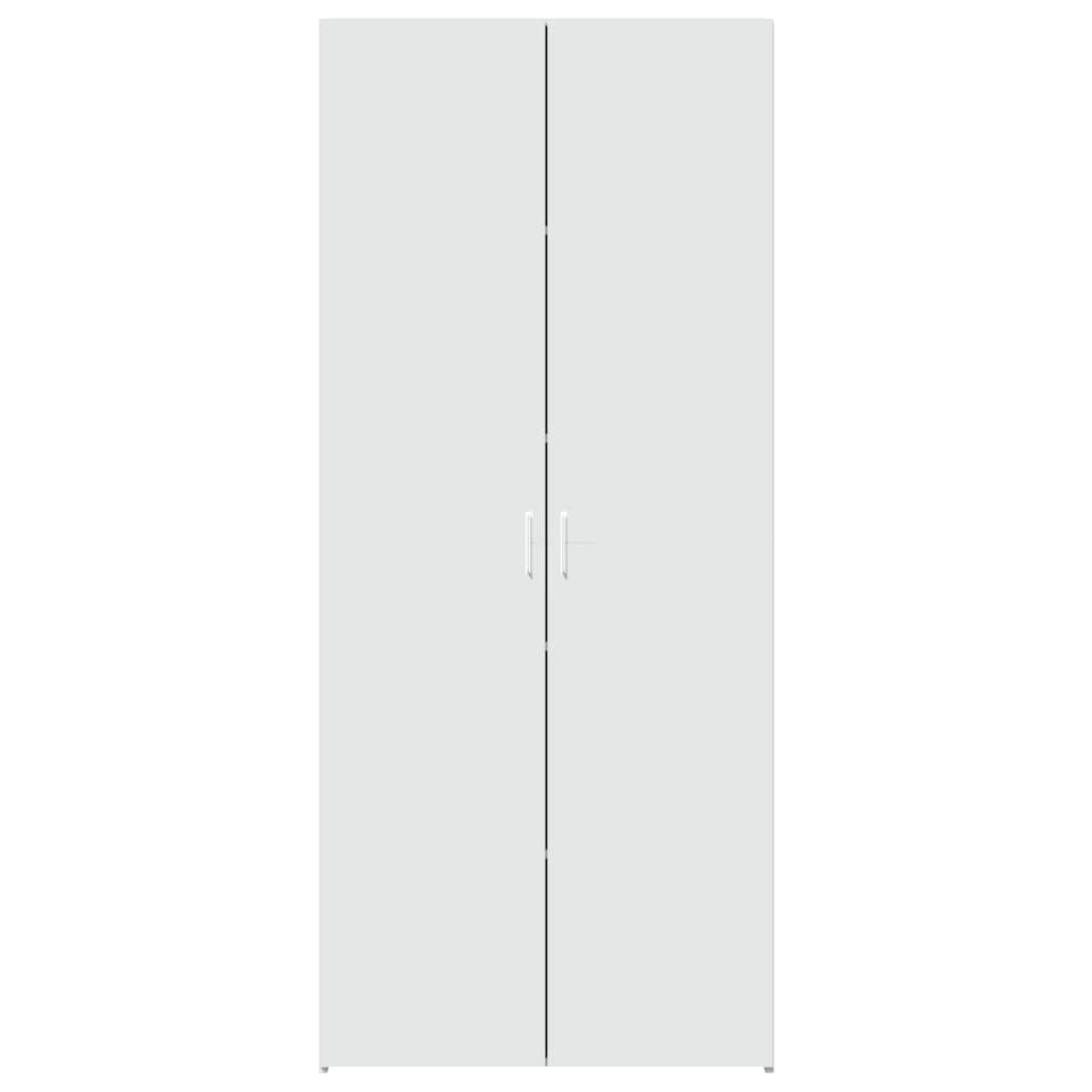 Hoge kast 80x42,5x185 cm bewerkt hout wit