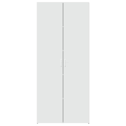 Hoge kast 80x42,5x185 cm bewerkt hout wit