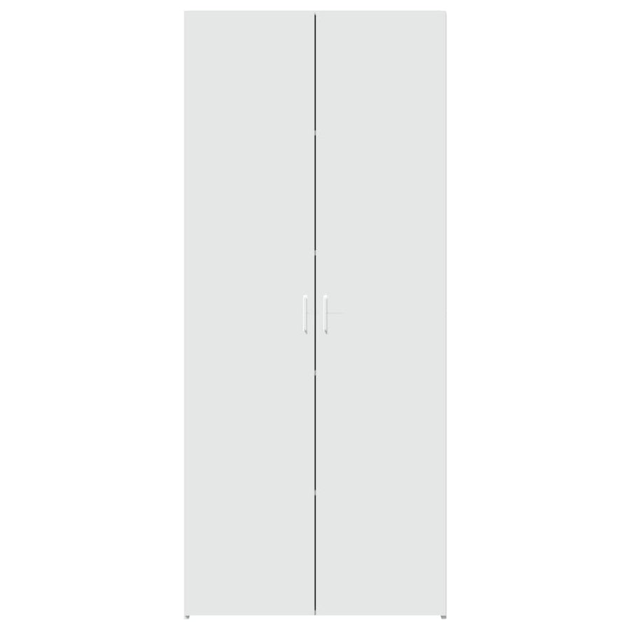 Hoge kast 80x42,5x185 cm bewerkt hout wit