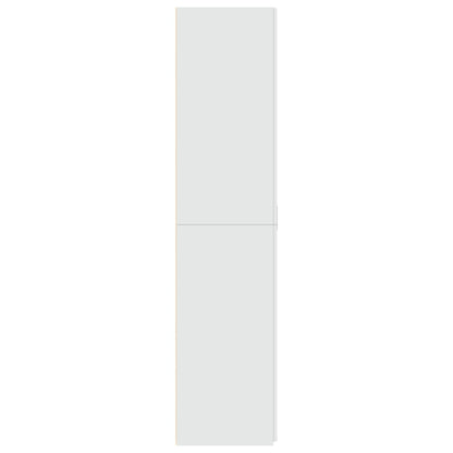 Hoge kast 80x42,5x185 cm bewerkt hout wit