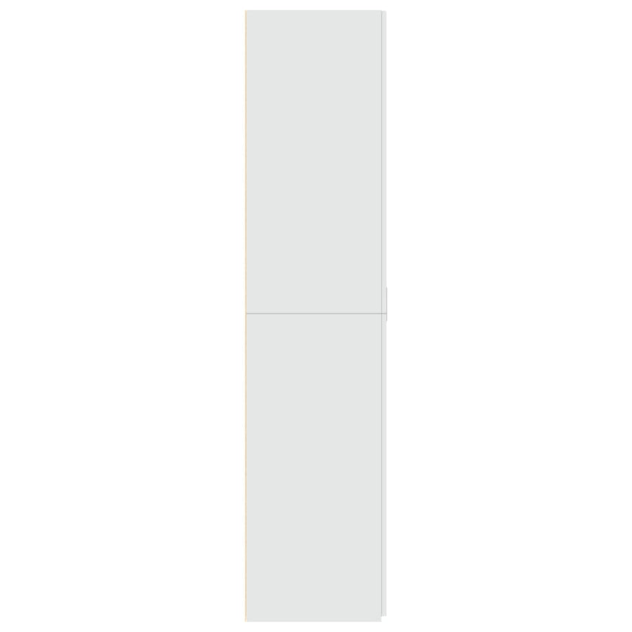 Hoge kast 80x42,5x185 cm bewerkt hout wit