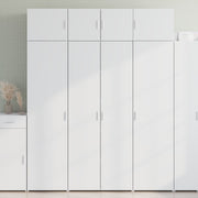 Hoge kast 80x42,5x185 cm bewerkt hout wit