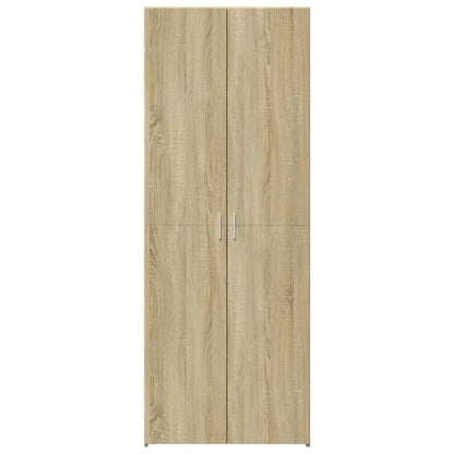 Hoge kast 80x42,5x185 cm bewerkt hout sonoma eikenkleurig