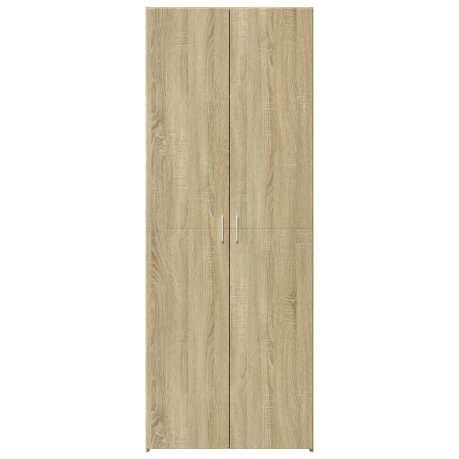 Hoge kast 80x42,5x185 cm bewerkt hout sonoma eikenkleurig