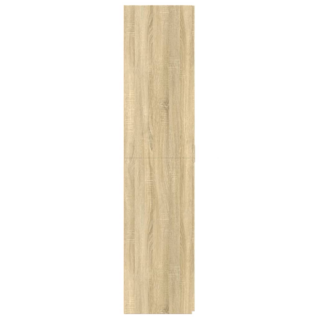 Hoge kast 80x42,5x185 cm bewerkt hout sonoma eikenkleurig