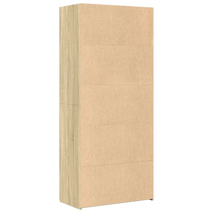 Hoge kast 80x42,5x185 cm bewerkt hout sonoma eikenkleurig