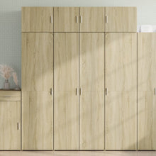Hoge kast 80x42,5x185 cm bewerkt hout sonoma eikenkleurig