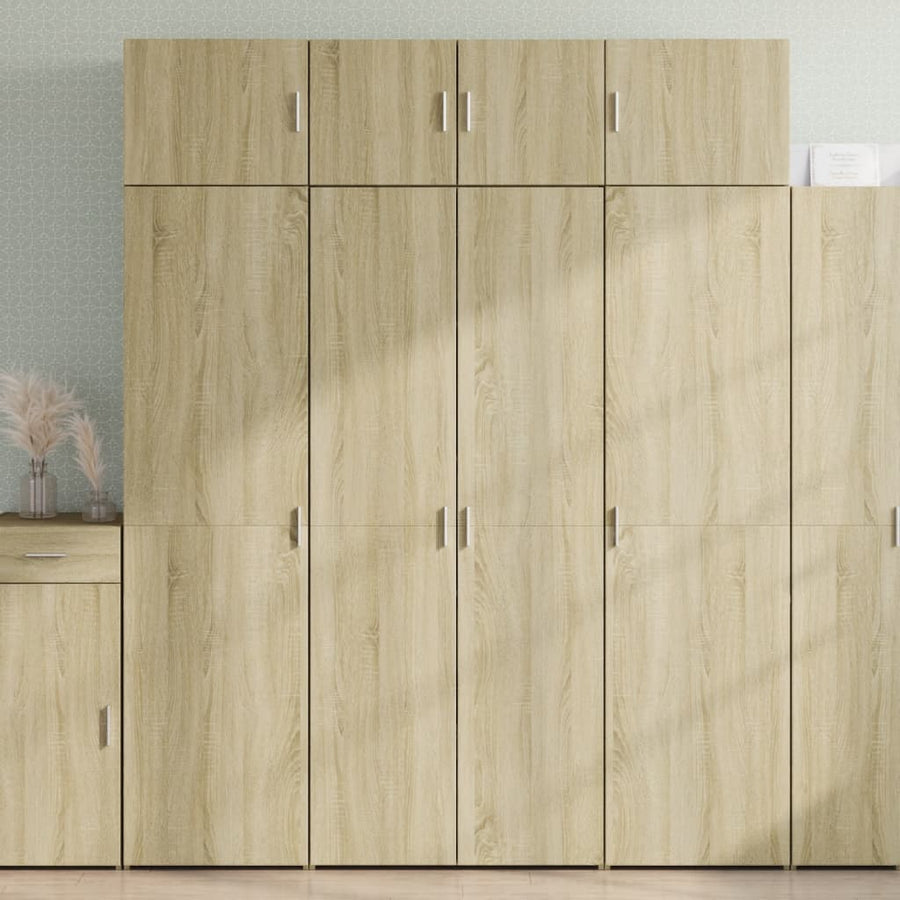 Hoge kast 80x42,5x185 cm bewerkt hout sonoma eikenkleurig