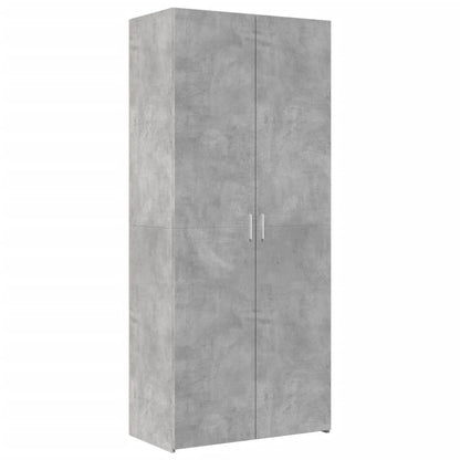 Hoge kast 80x42,5x185 cm bewerkt hout betongrijs