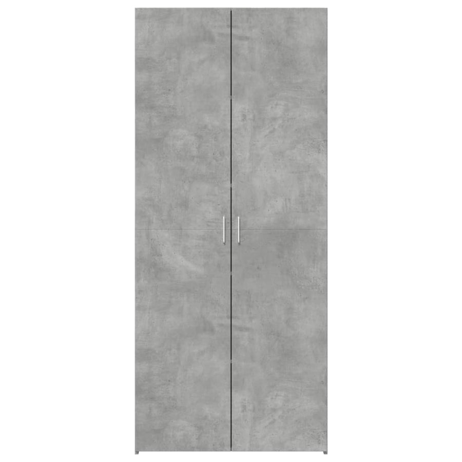 Hoge kast 80x42,5x185 cm bewerkt hout betongrijs